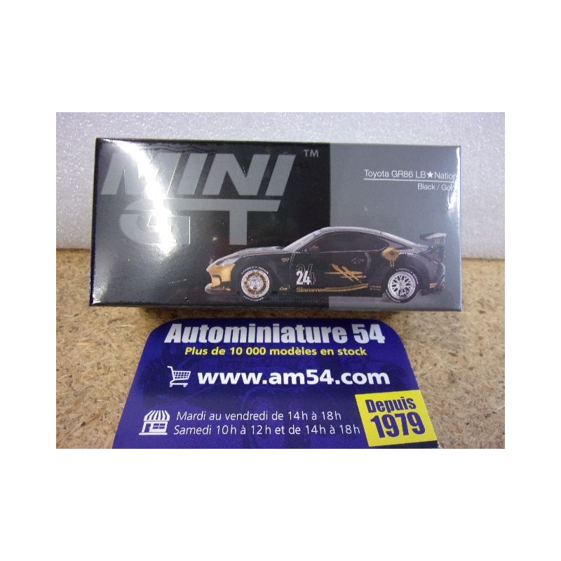 Toyota GR86 LB Nation Black Gold MGT01149 True Scale Models Mini GT