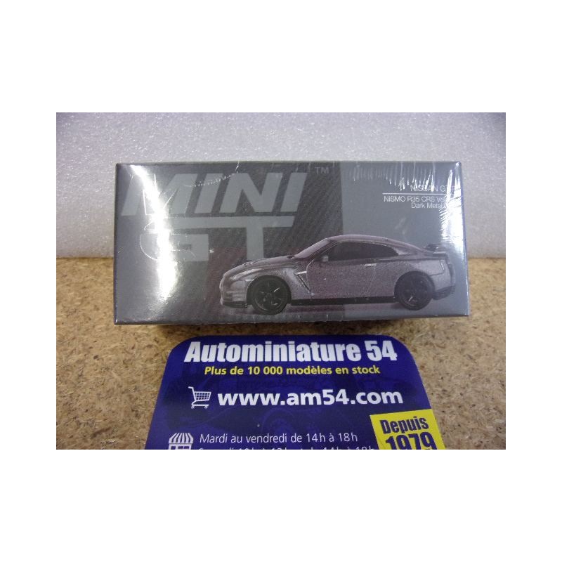 Nissan GTR Nismo R35 CRS Version Dark Metal Gray MGT01089 True Scale Models Mini GT