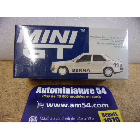 1984 Mercedes Benz 190E 2.3 16 n°11 Ayrton Senna + pilote Race Of Champions  MGT01076 True Scale Models Mini GT