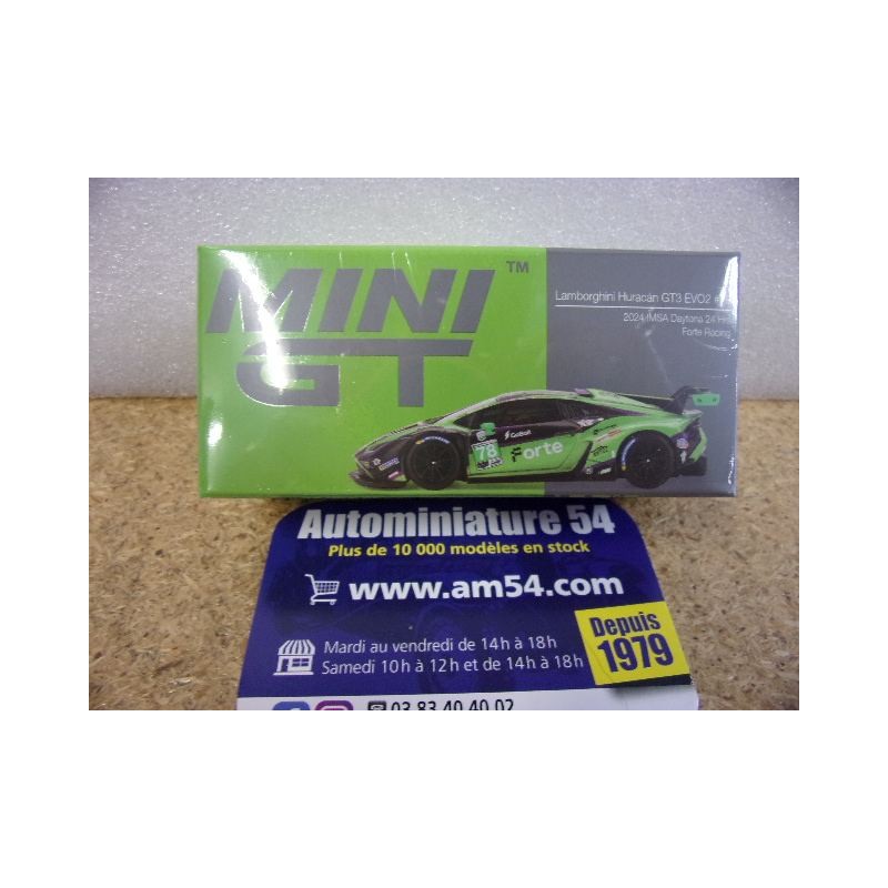 2024 Lamborghini Huracan GT3 Evo2 n°78 IMSA Daytona 24H MGT01062 Mini GT
