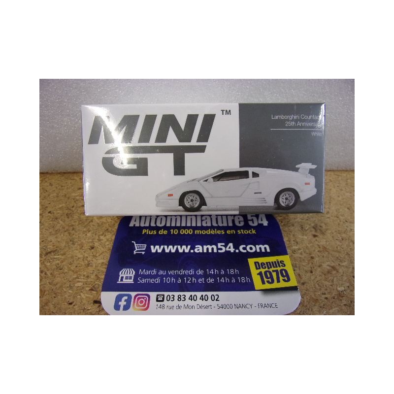 Lamborghini Countach 25 th Anniversary White MGT01134 True Scale Models Mini GT