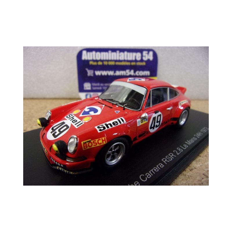1973 Porsche 911 RSR 2.8 N°49 Egreteaud - Lagniez Le Mans S9786 Spark Model