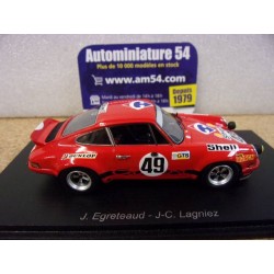 1973 Porsche 911 RSR 2.8 N°49 Egreteaud - Lagniez Le Mans S9786 Spark Model