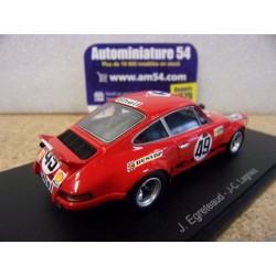 1973 Porsche 911 RSR 2.8 N°49 Egreteaud - Lagniez Le Mans S9786 Spark Model