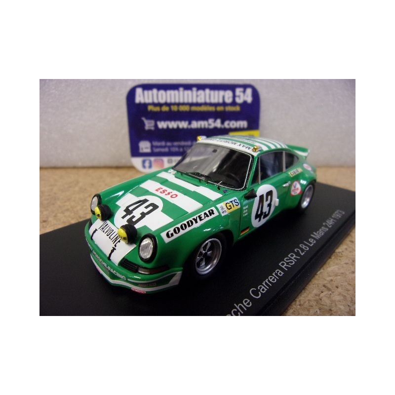 1973 Porsche 911 RSR 2.8 N°43 Quist - Zink - Laub Le Mans S9784 Spark Model