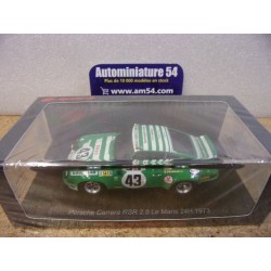 1973 Porsche 911 RSR 2.8 N°43 Quist - Zink - Laub Le Mans S9784 Spark Model