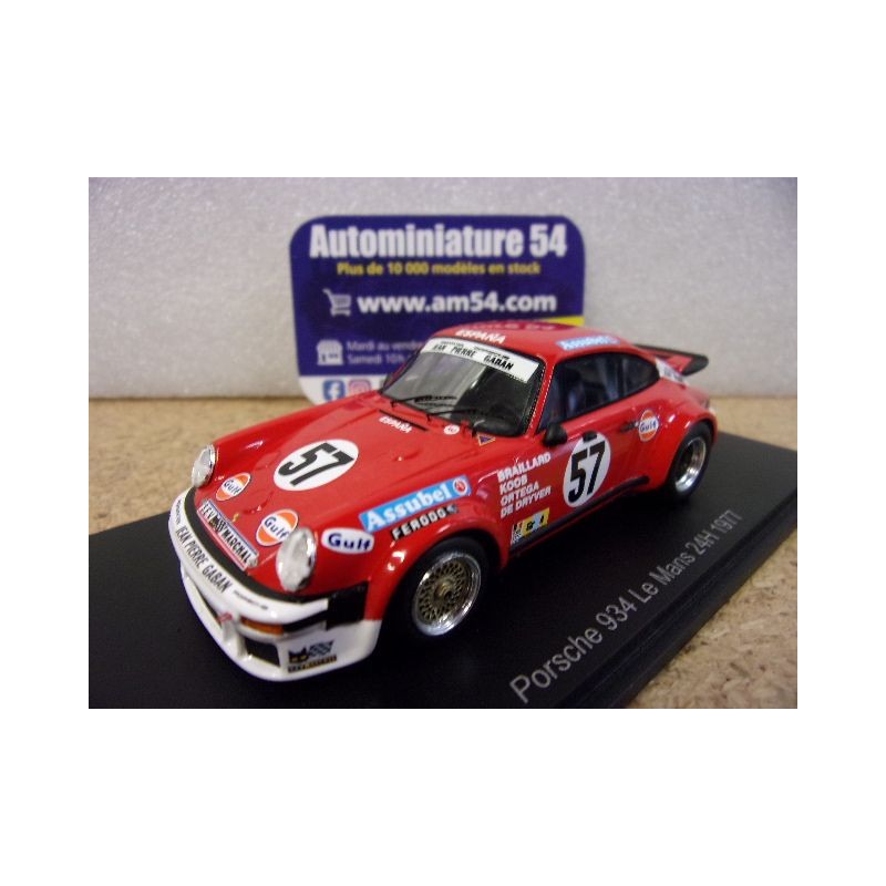 1977 Porsche 934 n°57 Braillard - Ortega - Koob Le Mans S9829 Spark Model