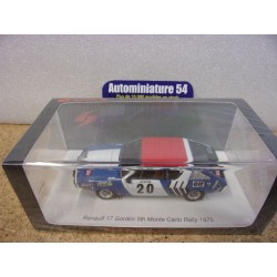 1975 Renault 17 Gordini n°20 Piot - De Alexandris 5th Monte Carlo S6193 Spark Model