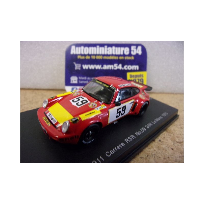 1975 Porsche 911 RSR n°59 Schenken - Ganley Le Mans 64S028 Spark Model Sparky
