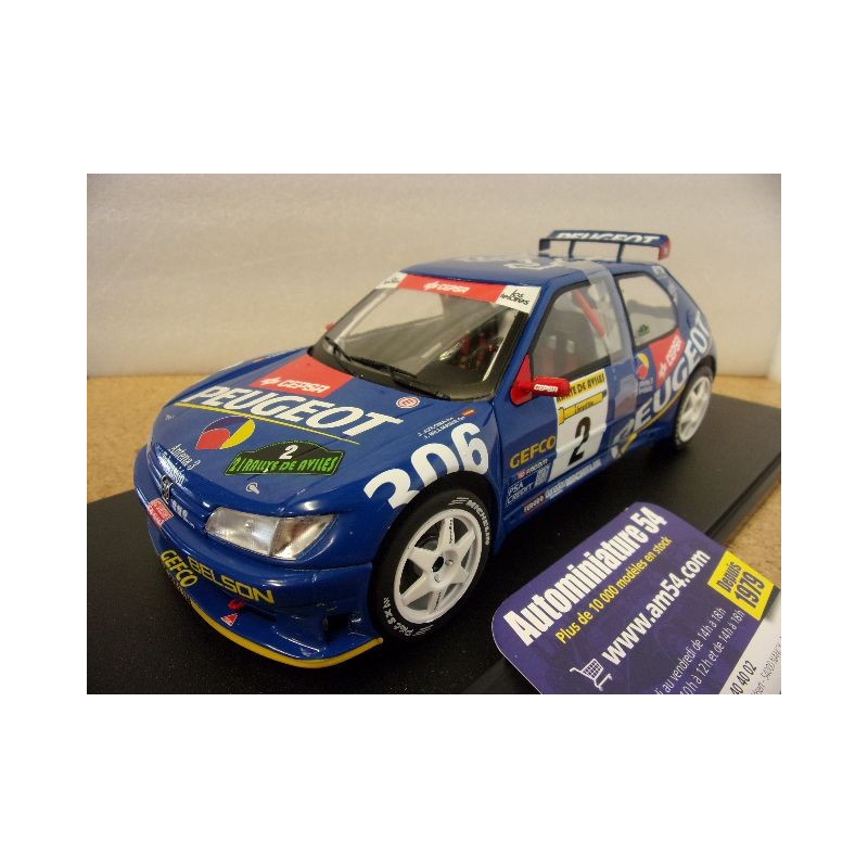 1997 Peugeot 306 Maxi n°2 Azcona - Billmaier Rally Aviles S1808309 Solido
