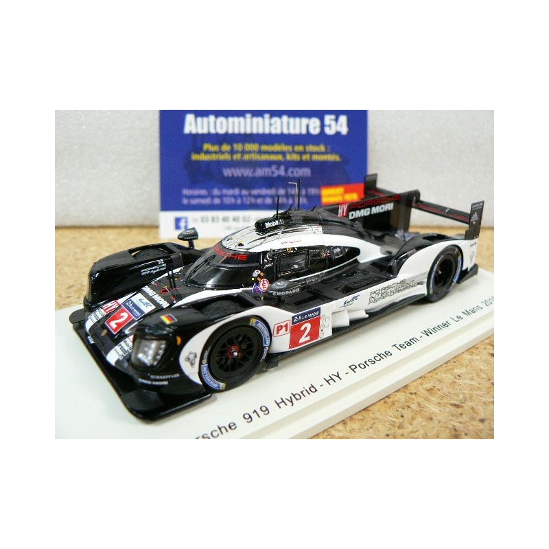 2016 Porsche 919 Hybrid LMP1 HY n°2 Dumas - Jani - Lieb 1st Winner Le Mans 43LM16 Spark Model