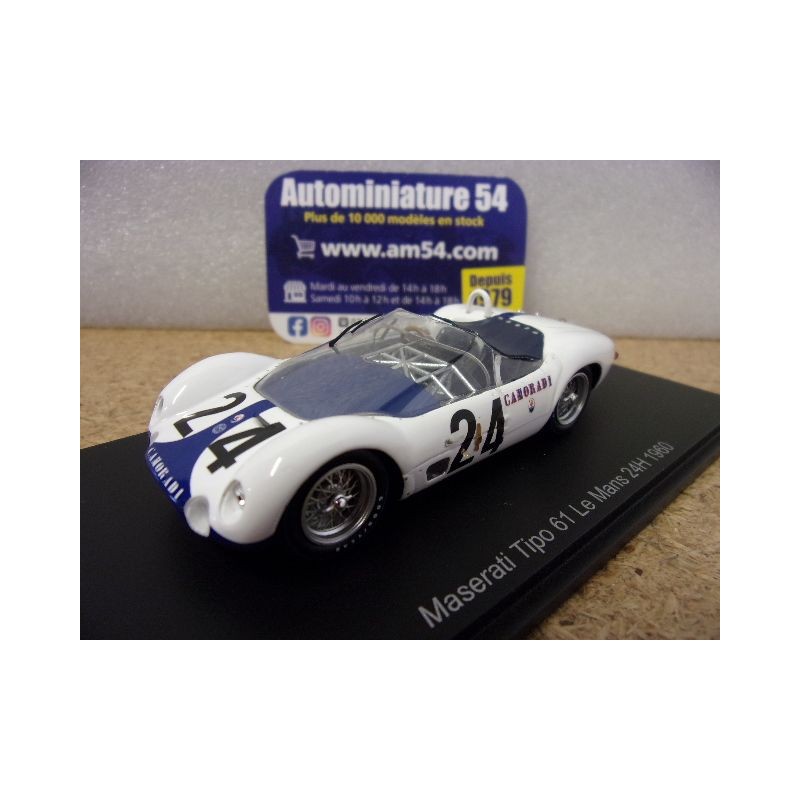 1960 Maserati Tipo 61 n°24 Gregory - Daigh Le Mans S4726 Spark Model