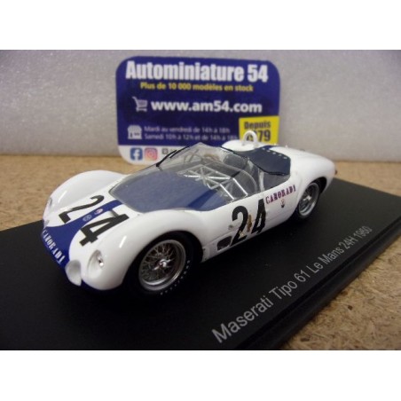 1960 Maserati Tipo 61 n°24 Gregory - Daigh Le Mans S4726 Spark Model