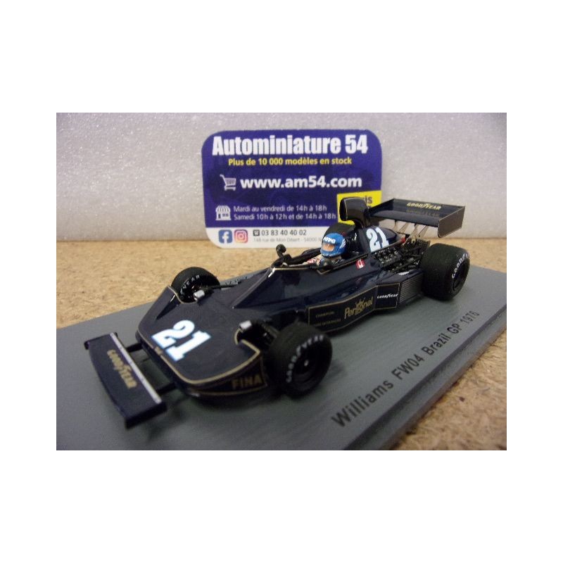 1976 Williams FW04 n°21 Renzo Zorzi Brazil GP S7492 Spark Model