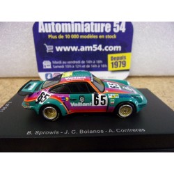 1975 Porsche 911 RSR n°65 Sprowls - Bolanos - Contreras Le Mans 64S029 Spark Model Sparky