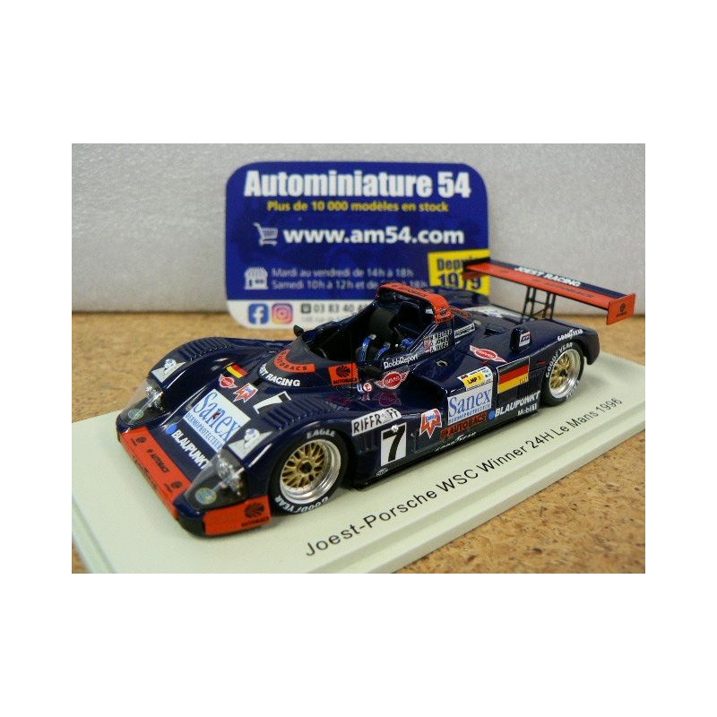1996 Joest - Porsche WSC n°7 Reuter - Jones - Wurz 1st Winner Le Mans 43LM96 Spark Model