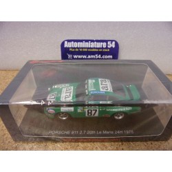 1975 Porsche 911 2.7 n°87 Boubet - Dermagne 20th Le Mans S9812 Spark Model