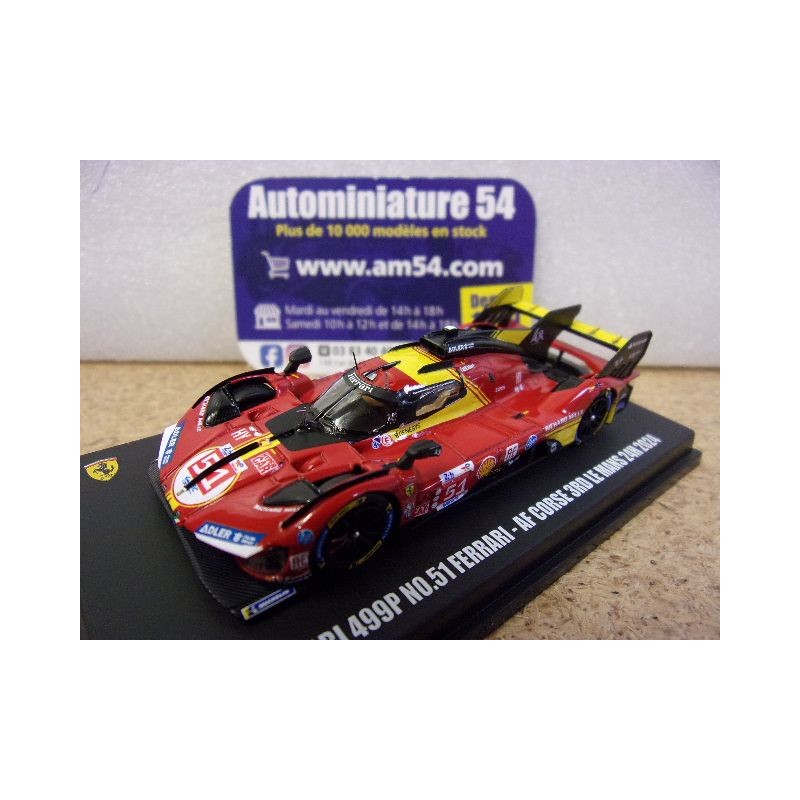 2024 Ferrari 499P AF Corse n°51 Pier Guidi - Calado - Giovinazzi 3rd Le Mans LS64002LM Look Smart 1/64
