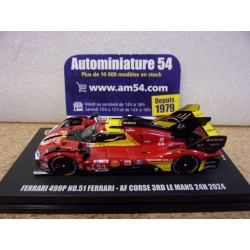 2024 Ferrari 499P AF Corse n°51 Pier Guidi - Calado - Giovinazzi 3rd Le Mans LS64002LM Look Smart 1/64