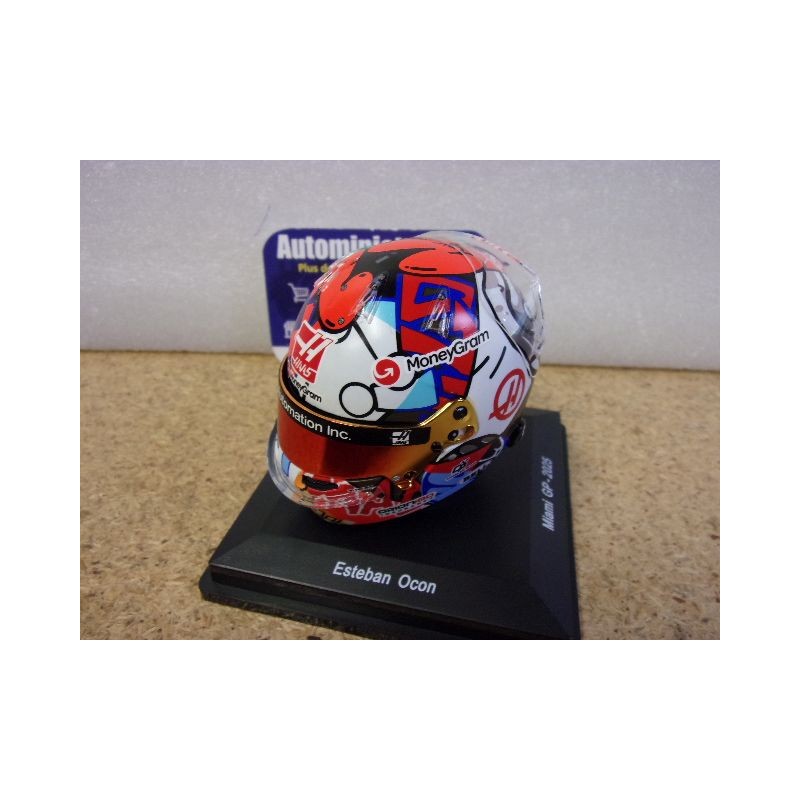2025 Casque Esteban Ocon HAAS F1 Team Miami GP 1/5 5HF210 Spark Model