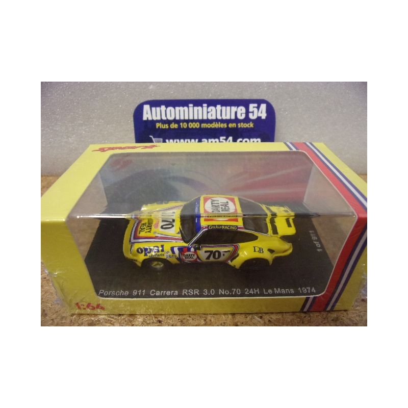 1974 Porsche 911 RSR 3.0 n°70 Touroul - Cachia - Rua Le Mans 64S021 Spark Model Sparky