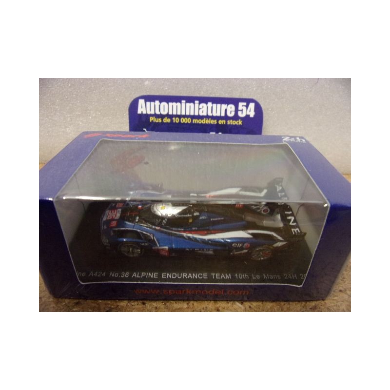2025 Alpine A424 n°36 Schumacher - Makowiecki - Gounon 10th Le Mans 64S066 Spark Model Sparky