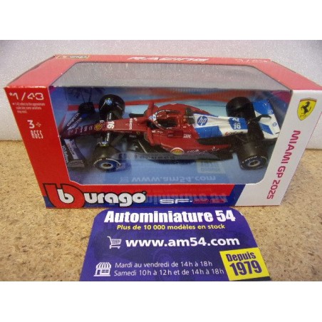 2025 Ferrari F1 SF-25 n°16 Charles Leclerc Miami GP 18-36853-16Mi Bburago Racing