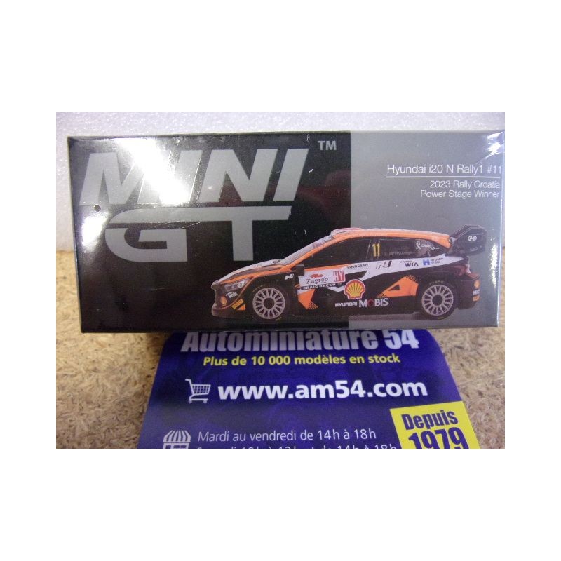 2023 Hyundai i20 Rally1 n°11 Neuville - Wydaegh 1st Power Stage  Winner Croatia MGT00972 True Scale Models Mini GT