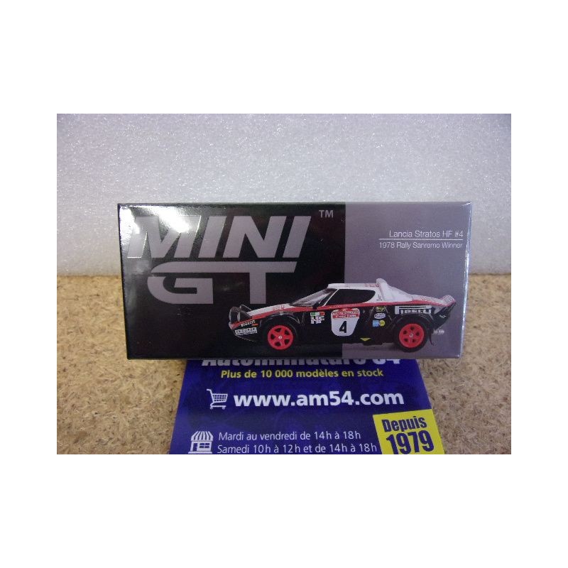 1978 Lancia Stratos HF n°4 Alen - Kivimaki 1st Winner San Remo MGT01084 True Scale Models Mini GT 1.64