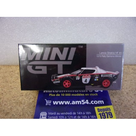 1978 Lancia Stratos HF n°4 Alen - Kivimaki 1st Winner San Remo MGT01084 True Scale Models Mini GT 1.64