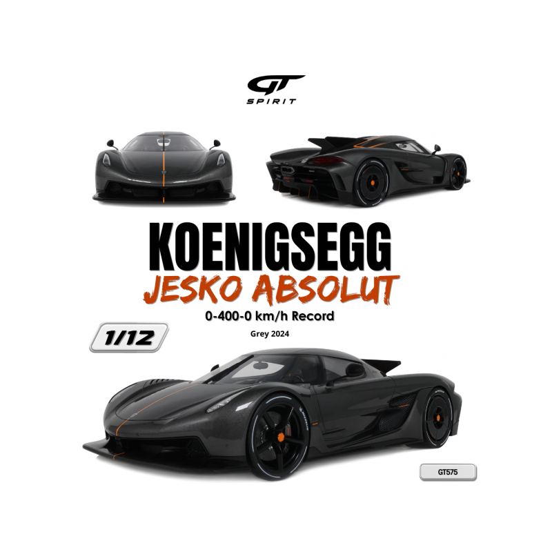 Koenigsegg Jesko Absolut 0-400 Record Graphite Grey 2024 GT575 GT Spirit