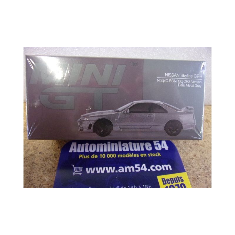 Nissan Skyline GT-R BCNR33 CRS Version Dark Metal Gray MGT01128 True Scale Models Mini GT