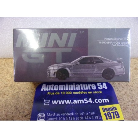 Nissan Skyline GT-R BCNR34 CRS Version Dark Metal Gray MGT01160 True Scale Models Mini GT