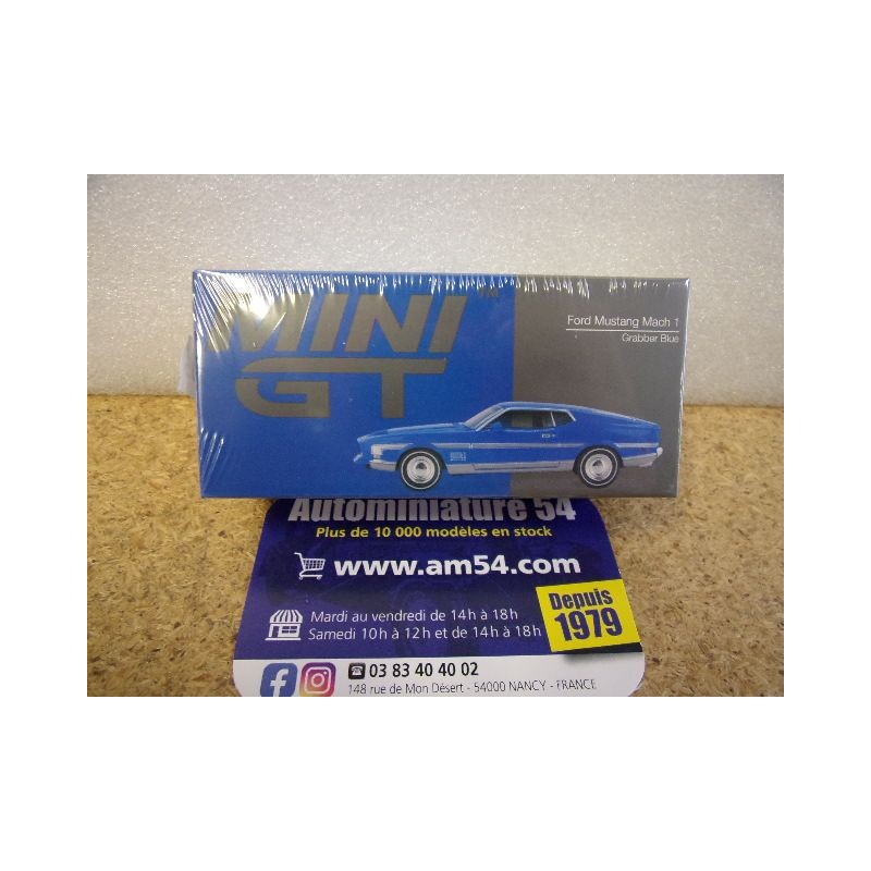 Ford Mustang Mach 1 1971 Grabber Blue MGT01138 Mini GT