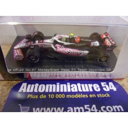2025 Haas F1 Team VF25 n°87 Oliver Bearman Japanese GP Y440 Spark Model Sparky 1.64