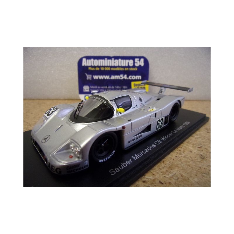 1989 Sauber Mercedes C9 n°63 Mass - Dickens - Reuter 1st Winner Le Mans 43LM89 Spark Model