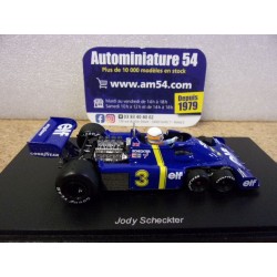 1976 Tyrrell P34 n°3 Jody Scheckter 1st Winner Sweden GP S7306 Spark Model