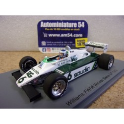 1982 Williams FW08 n°6 Keke Rosberg 1st Winner Swiss GP S7498 Spark Model