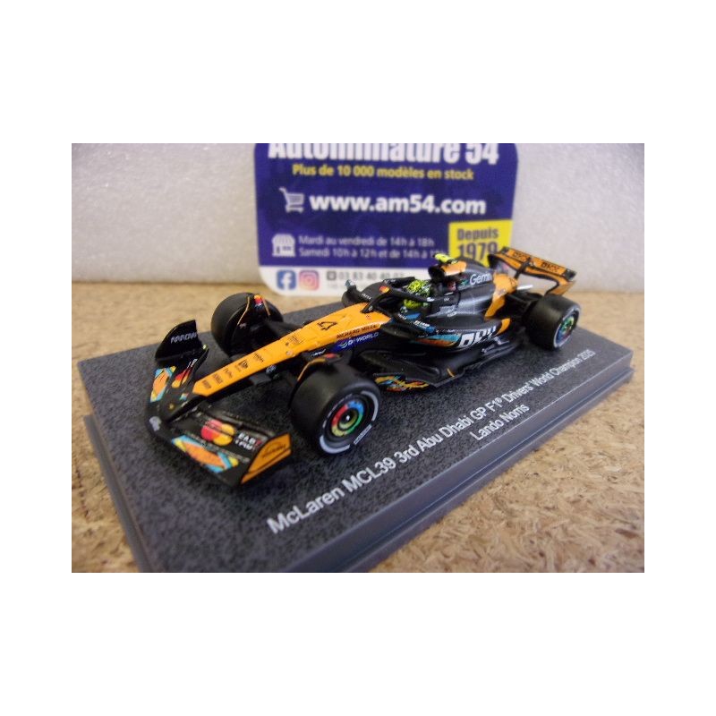 2025 McLaren MCL39 n°4 Lando Norris 3rd Abu Dhabi World Champion 64S078 Spark Model Sparky 1.64