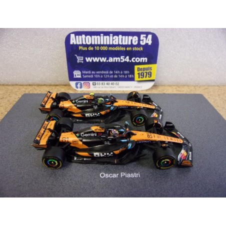 2025 McLaren MCL39 n°4 Norris & 81 Piastri Singapore Constructors  World Champion 64S084 Spark Model Sparky 1.64