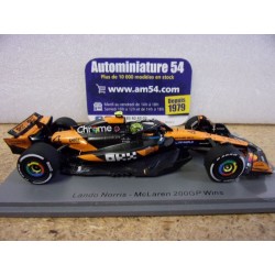 2025 McLaren MCL39 n°4 Lando Norris 1st Winner Hungarian GP S9640 Spark Model