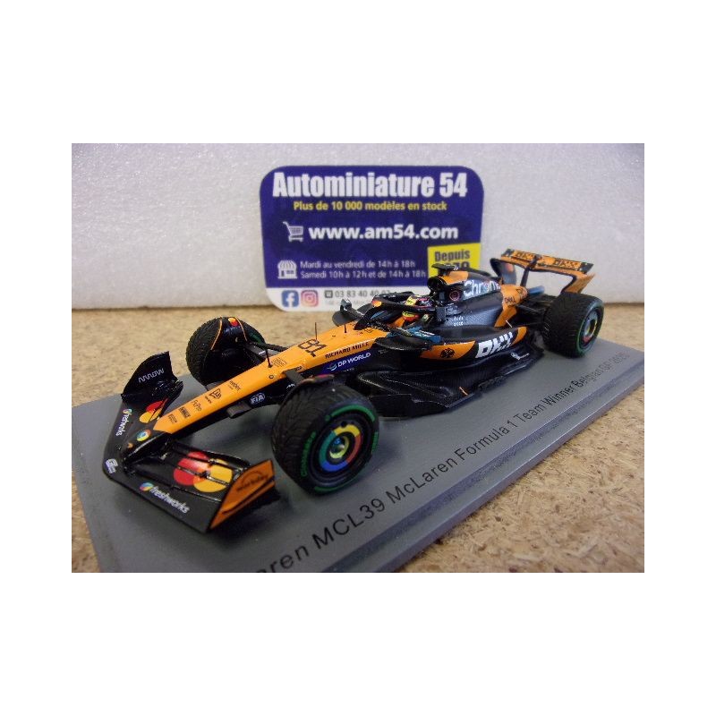 2025 McLaren MCL39 n°81 Oscar Piastri 1st winner Belgian GP S9641 Spark Model