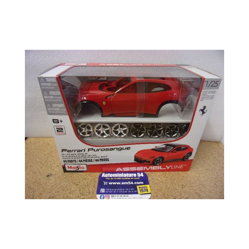 Ferrari Purosangue Red 39141 Kit à Monter Maisto Assembly Line