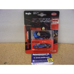 Bugatti Chiron Blue Black 15701BU Maisto Speed Icons