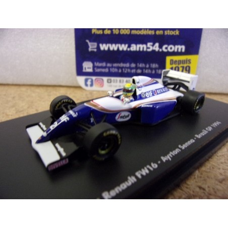 1994 Williams Renault FW16 n°2 Ayrton Senna Brazil GP 540946402 Minichamps 1.64