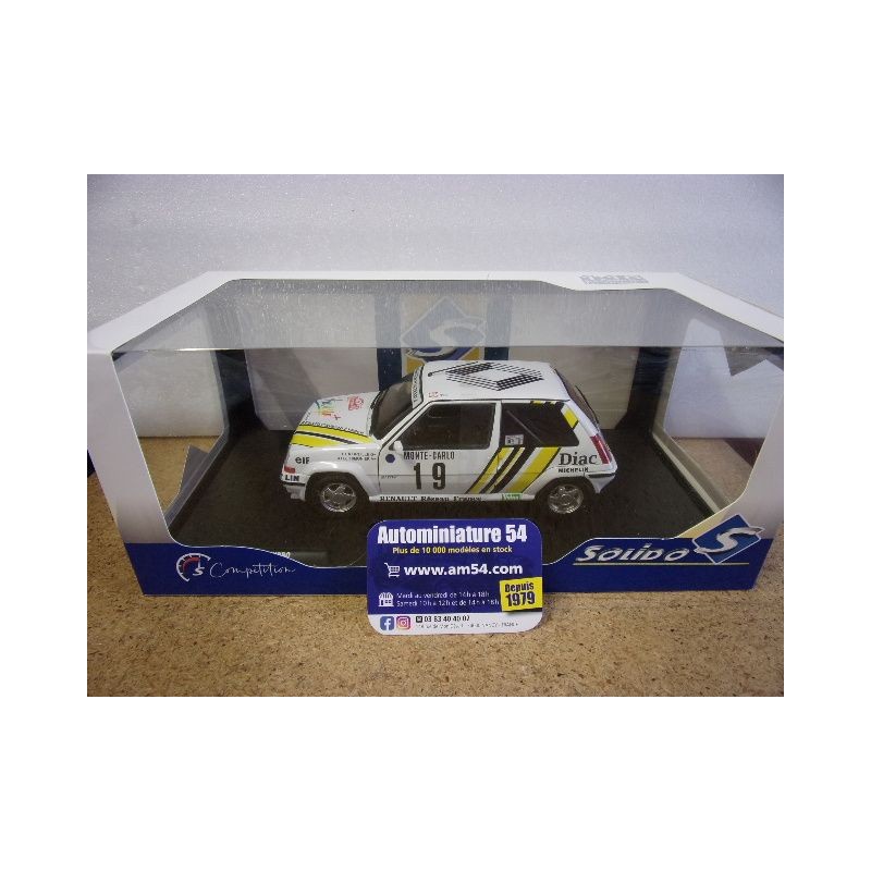 1989 Renault Supercinq GT Turbo 5 n°19 Oreille - Thimonier Monte Carlo S1810006 Solido