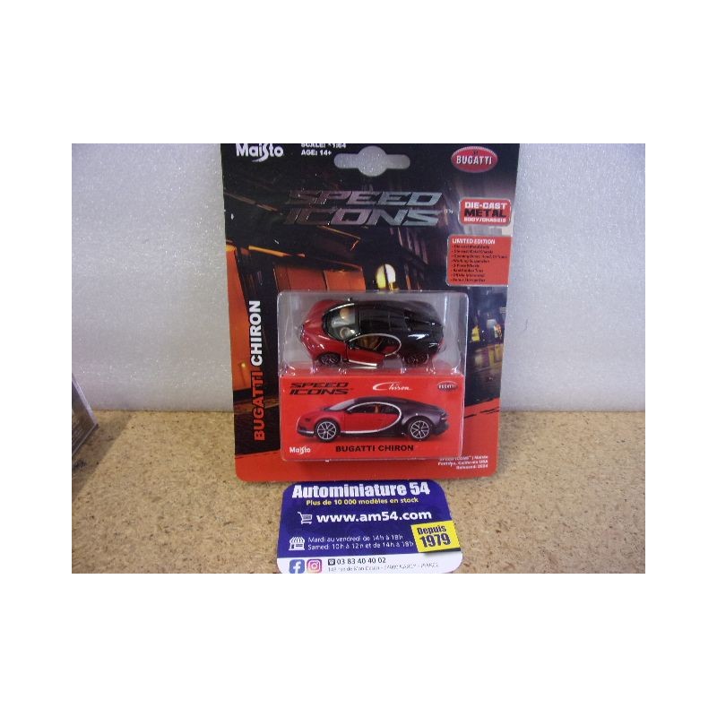 Bugatti Chiron Red Black 15701RD Maisto Speed Icons