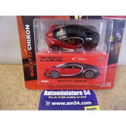 Bugatti Chiron Red Black 15701RD Maisto Speed Icons