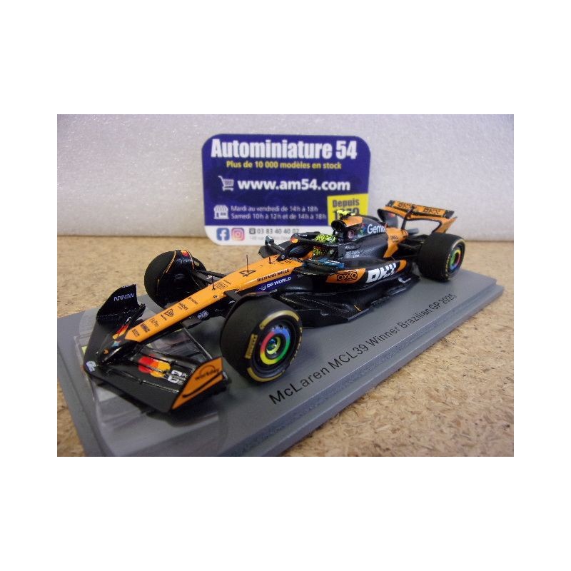 2025 McLaren MCL39 n°4 Lando Norris 1st Winner Brazilian GP S9675 Spark Model