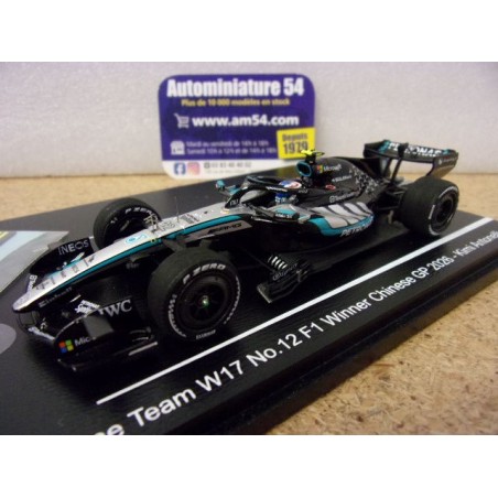 2026 Mercedes AMG Petronas F1 W17 n°12 Kimi Antonelli 1st Winner Chinese GP S9381 Spark Model